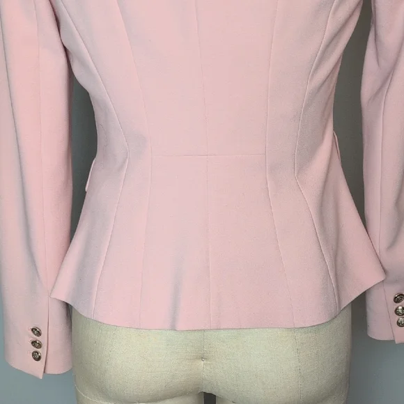 White House Black Market, Pale Pink Double-Breasted Women's Blazer, Sz. 6 - Picture 8 of 12